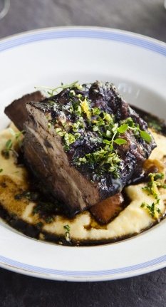 Braised Beef Short Ribs With Red Wine and Syrup