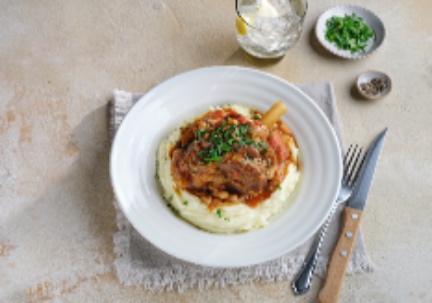 Braised Lamb Shanks with Beans and Smoked Paprika